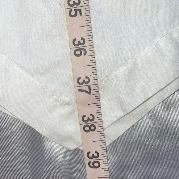 Zoey White Full Zip Long Tunic Top Shirt Dress Cotton Stretch Size Medium - Picture 8 of 12